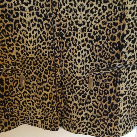 Vintage Betty Barclay Women's Leopard Animal Print Jacket Full Zip Fully Lined - Picture 6 of 15